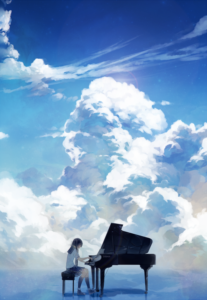 ピアノと空 画师：Spencer_sais 本作品pixiv id=47327341