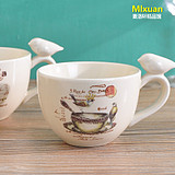 3D小鸟美式咖啡杯  雅致有情调的一款杯子。