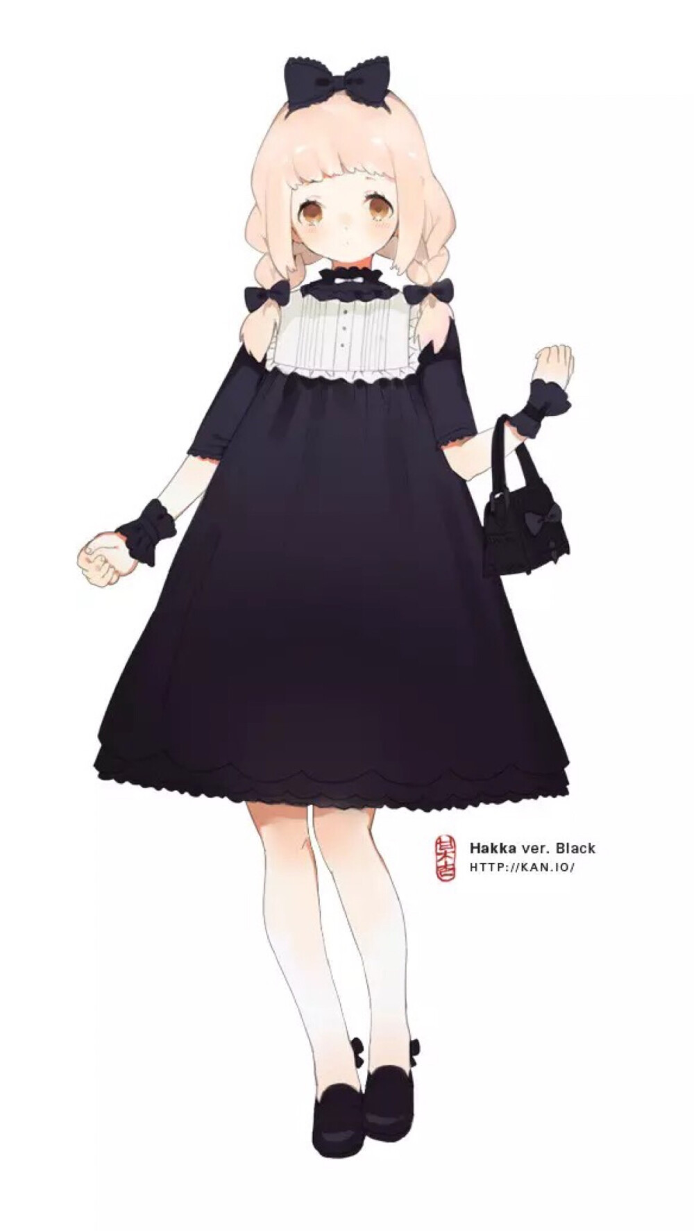 唯美麻花辫少女小清新温馨治愈洛丽塔萌二次元高清壁纸插画