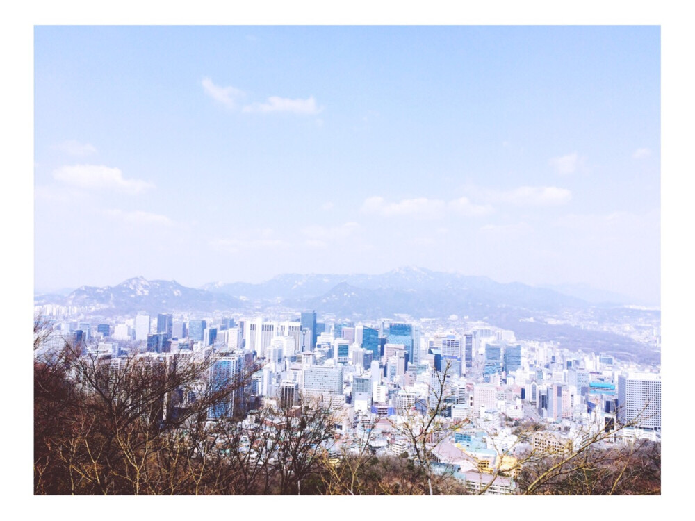 韩国 首尔 南山俯视 首尔全景