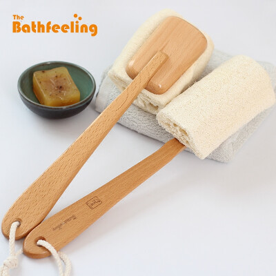 Bathfeeling 长柄丝瓜络洗澡刷 浴刷搓背刷洗澡神器沐浴擦搓澡巾