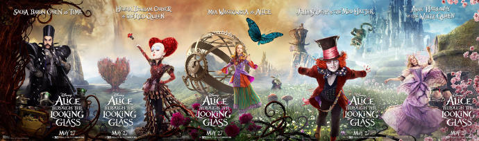 《爱丽丝梦游仙境2》再曝全新角色海报 光怪陆离