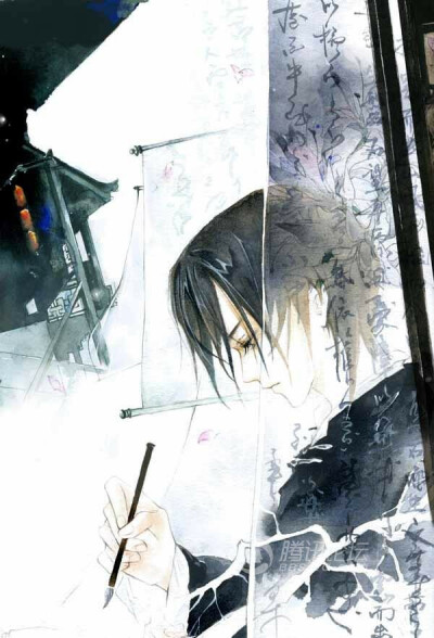  听弦断，断那三千痴缠。坠花湮，湮没一朝风涟。花若怜，落在谁的指尖。