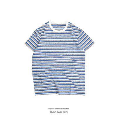 LIBERTY KOSTUME stripe tee 蓝白灰条纹短袖