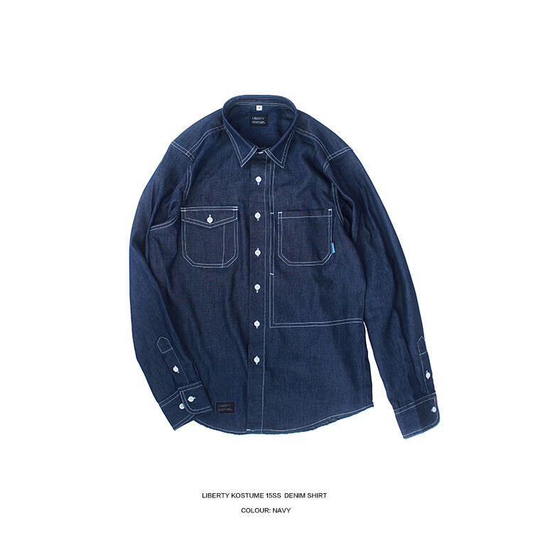 LIBERTY KOSTUME denim shirt 工装牛仔薄衬衫