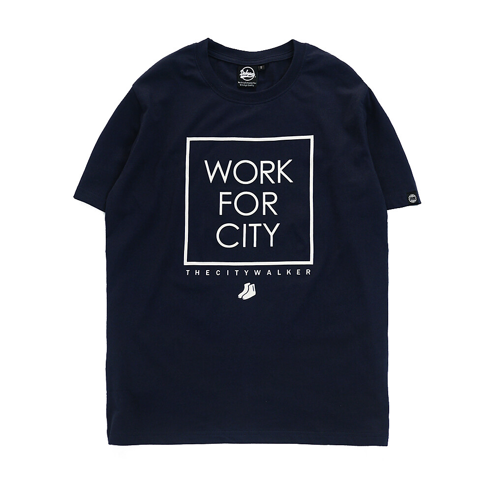 DAKYAM 2015SS CTWK “Work for City" slogan box tee 2色入