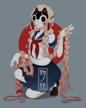 「お面の子」/「うさもち。」のイラスト [pixivid=7290381]
