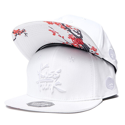 KISSFUNK 梅花 刺绣 帽子 Snapback 中国制造 Made In China 白色