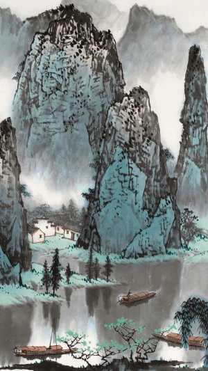 中国山水画 88-山水画-产品中心- 善莹文化传媒