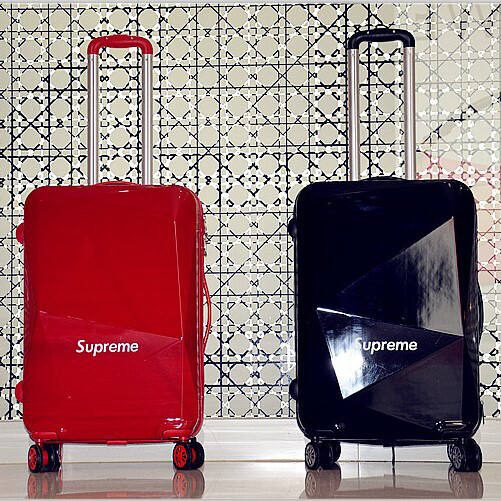 超级好看的美国SUPREME拉杆箱 限量版潮牌登机箱 潮人必备行李箱 旅行箱包潮
