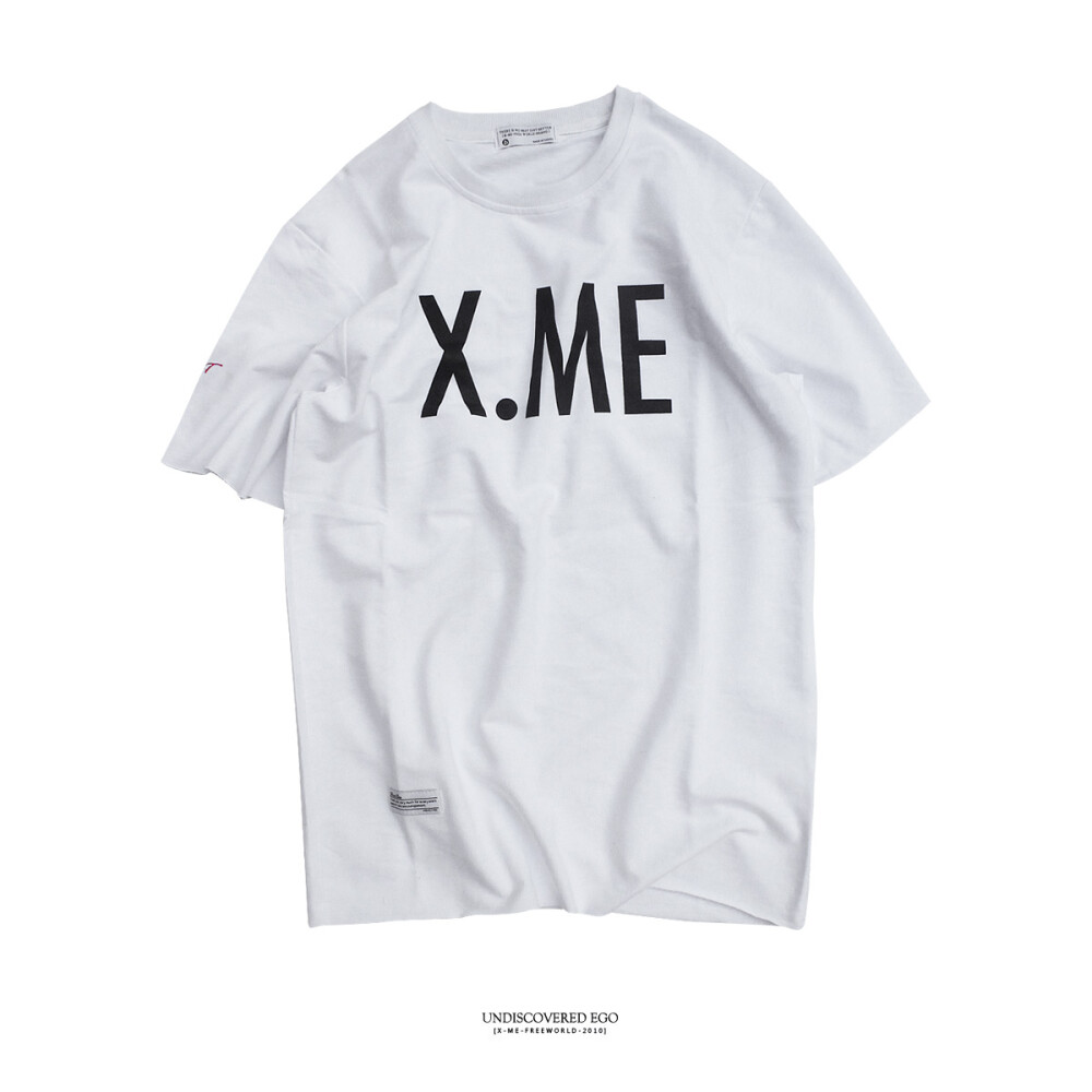 XME-FREE WORLD 2015 SUMMER STYLE XME字母TEE 袖口下摆无车边