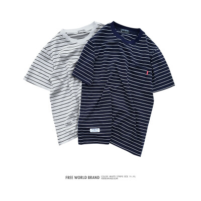 FREE WORLD BRAND 2016SS 冰爽条纹短袖 两色