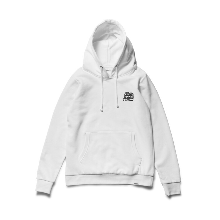 双头燕副线 NAMOA 2016S/S ALOHA FRIDAY WHITE HOODIES 连帽卫衣