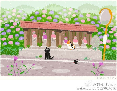 Toshinori Mori 是日本插图师，知名作品有四季を旅する猫（猫之四季），春夏秋冬，在流逝的季节里，Toshinori Mori 带着这只猫，四处旅行。