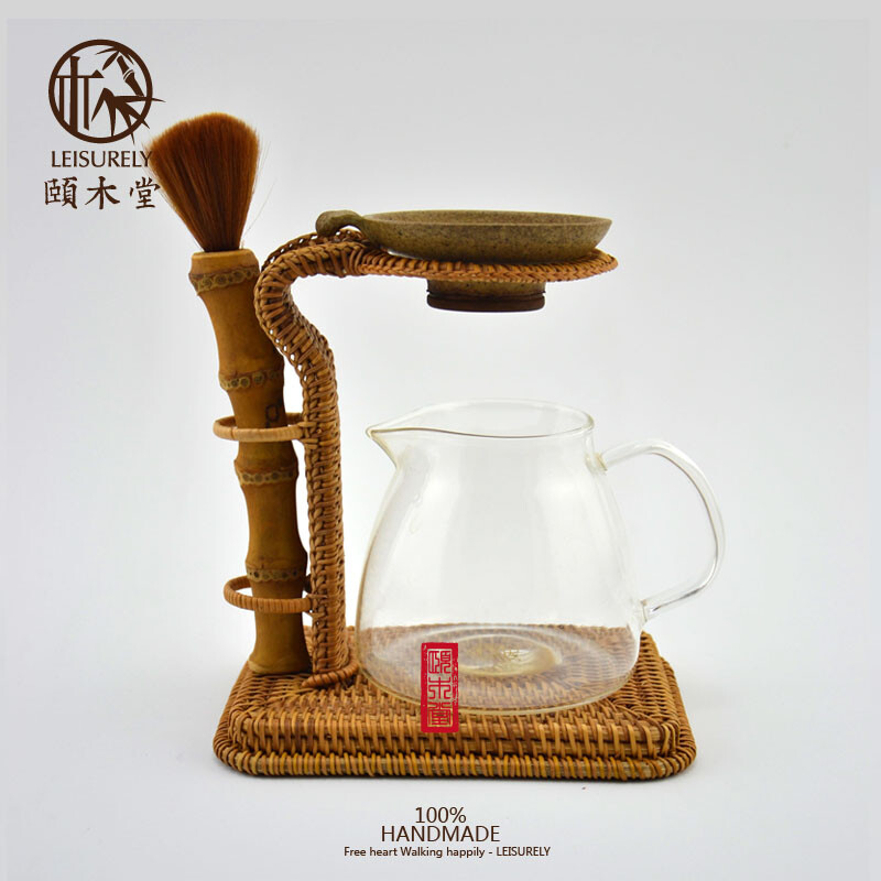 颐木堂 藤编茶滤网架 茶具零配 茶漏架 茶道组六君子 茶器收纳