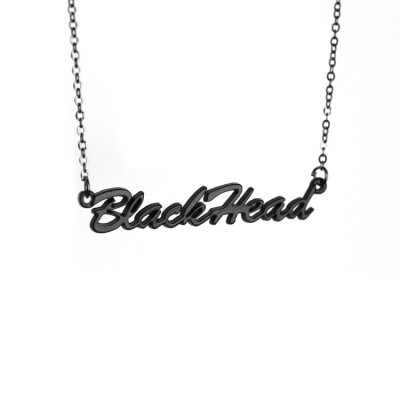 BLACK HEAD黑头/设计师潮牌 时尚潮流 BLACKHEAD字牌项链 锁骨链