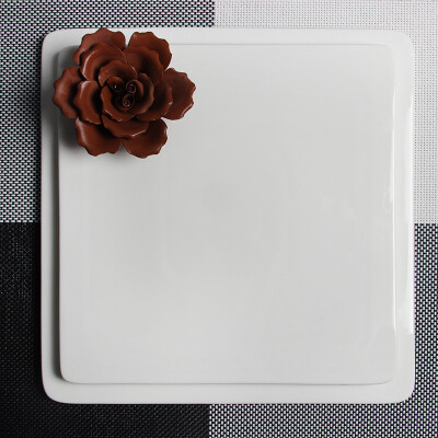 寿司平板正方盘子创意陶瓷日式面包盘刺身盘子蛋糕盘水果料理盘子