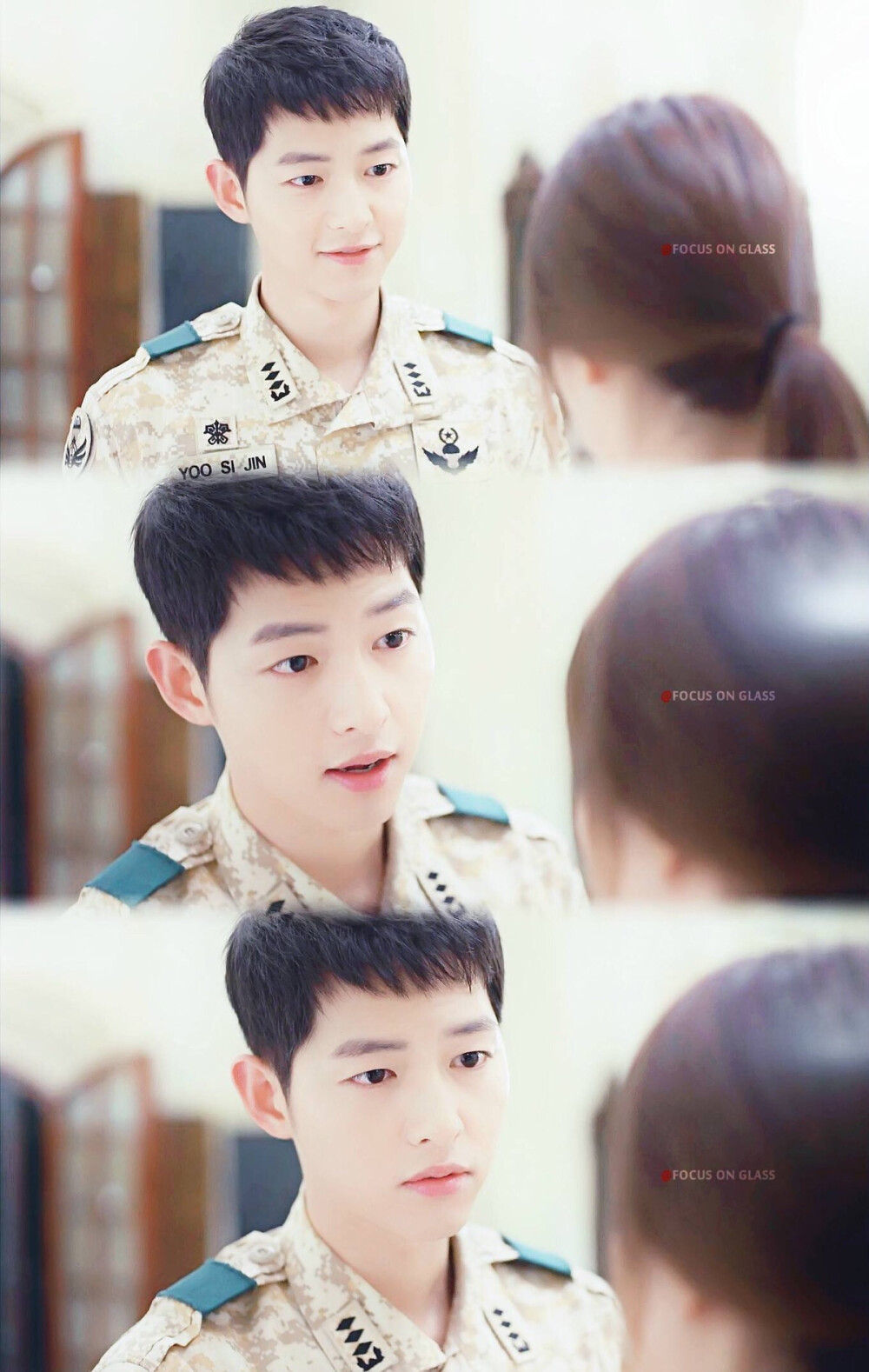  #太阳的后裔# #태양의후예# #矿泉水夫妇# #双宋CP# #宋仲基# #宋慧乔# Descendants of the sun ♡ cr. logo 1080*1920 壁纸 “总有一天你的意中人黑夜少年，会开着一架飞机拿着冲锋枪前来救你。” EP09-10 1080p 截图