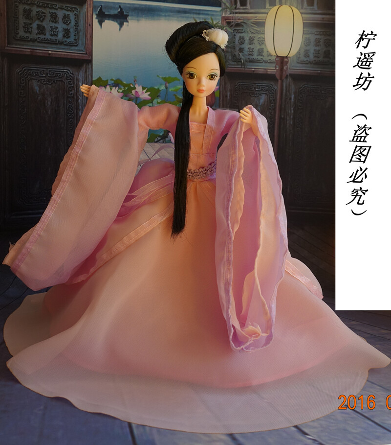 包邮 古代可儿娃娃贵妃服 衣服 古装仙子服-0bitsu娃娃-多层全纱