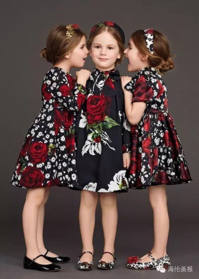 意大利奢侈大牌Dolce & Gabbana 2016年新款，谁说姐妹装就是一模一样，这样的姐妹装搭调有特别！（34）
