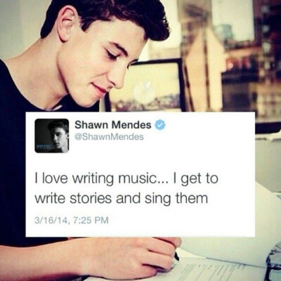 他叫Shawn Mendes. 他是萌德. 他是肖恩. He is my love. 