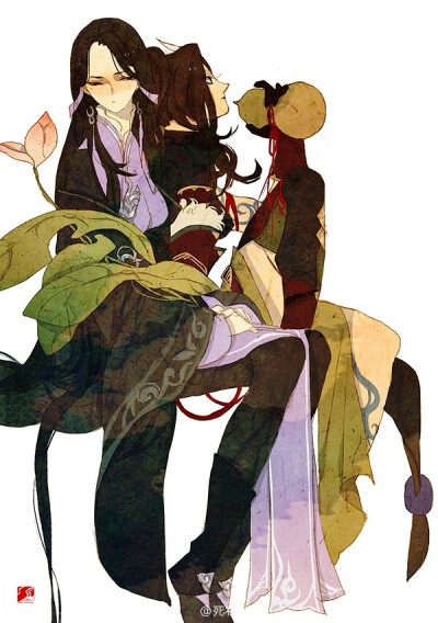 #剑网3# 画了套全门派百合