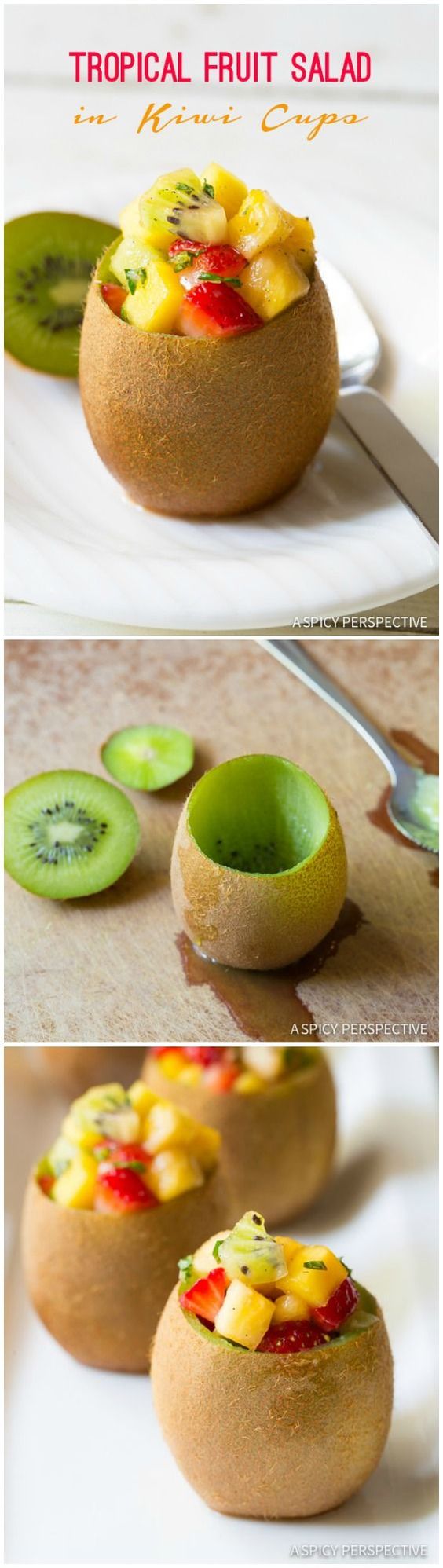 热带水果沙拉
Produce
1 cup Kiwi
12 Kiwis
1 cup Mango
2 tbsp Mint, fresh
1 cup Pineapple
1 cup Strawberries
Baking & Spices
1 tbsp Sugar
1 Vanilla bean