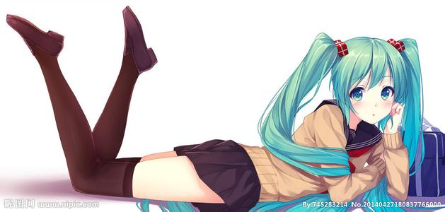 初音未來，miku，VOCALOID，校服初音，美麗