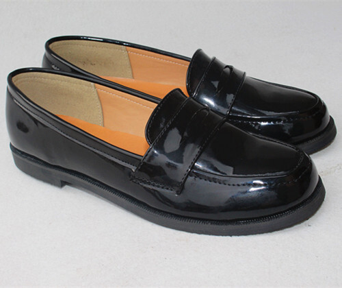 外贸原单日单日系漆皮复古哈伦风拼色平底单鞋女earth music春款