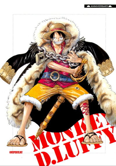 《ONE PIECE》（ワンピース）海贼王 路飞 原画 #尾田荣一郎# 集英社少年周刊JUMP 少年，热血