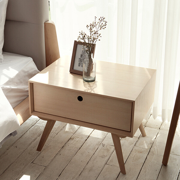 设计师创意北欧床头柜 原木色床边柜单抽屉收纳柜小柜子储物柜子