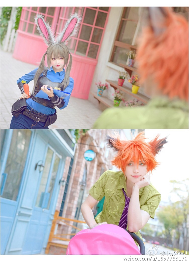 #疯狂动物城##Zootopia##兔朱迪和狐尼克#
疯狂动物城拟人cos（正片56P）
【狐狸Nick：@W小小白W】
【兔子Judy：小柔 】
摄影：@Will真的神隐了 @MirrorStudio風牙
友情客串：@MirrorStudio-Snake
来自微博 见右下水印