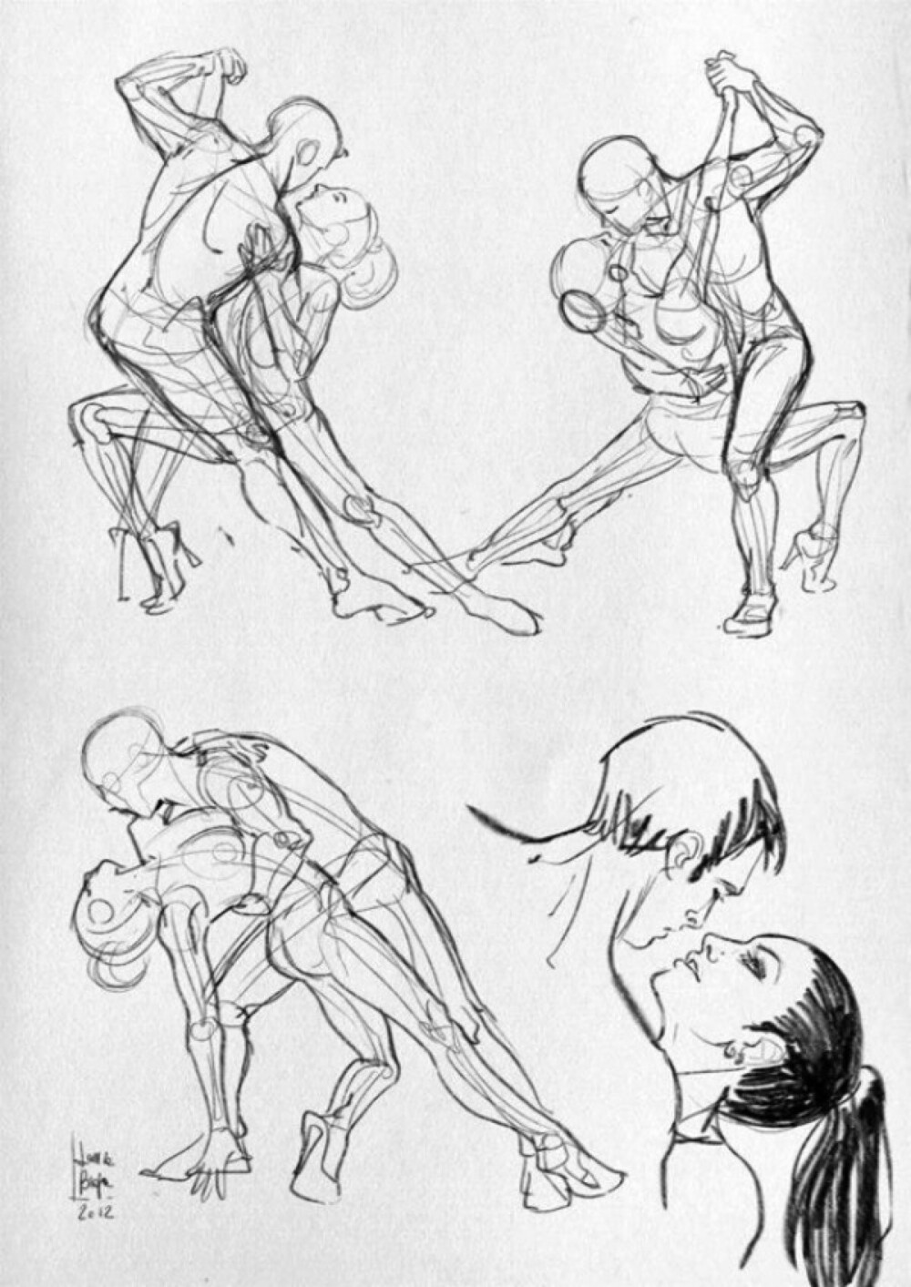 [肢体动作] 舞蹈&武术运动人体解剖速写