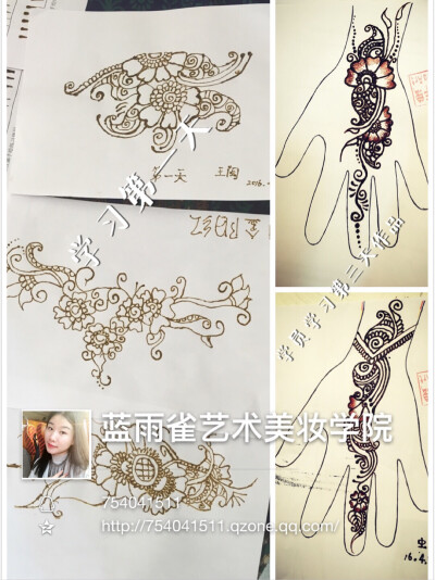 #汉娜手绘##蓝雨雀艺术美妆学院#