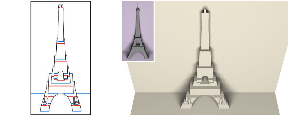 eiffel 立体卡 埃菲尔铁塔