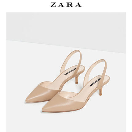 春夏新品 ZARA 女鞋 脚踝带饰低跟鞋 12226101111