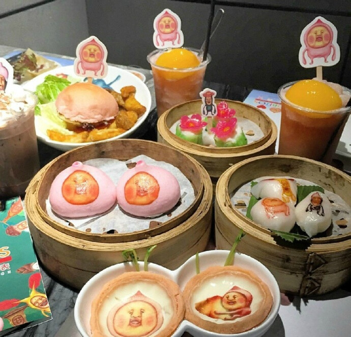 Hong Kong Dim Sum Icon屁桃君主题美食