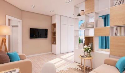 不知如何设计居家风格，那就用色彩来表现吧！针对这套公寓，设计师 Annete Manuilova 就用大地色系，规划了令人感到柔软舒压的空间。下班后回到家中，经过了一整天的压力，极度需要放松，而居住在小面积的屋主们，室…