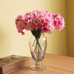 欧式荷叶品花朵浮雕淡彩玻璃花瓶 时尚家居客厅餐厅装饰摆件花插