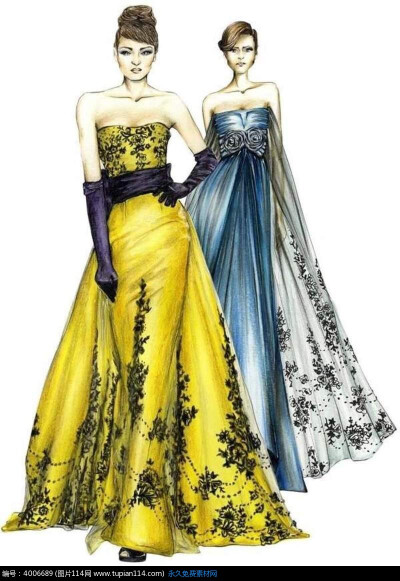 时尚服装设计手绘图