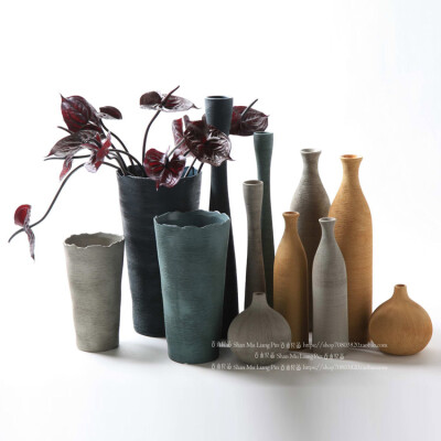 花瓶 陶瓷 客厅 现代创意家居饰品摆件 简约素色哑光瓶子北欧软装