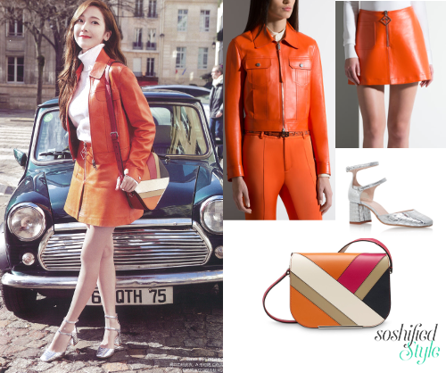 Bally:
Nappa Leather Jacket @ ballyofswitzerland.com (Price upon application)
Leather Mini Skirt @ ballyofswitzerland.com (Price upon application)
KG Kurt Geiger: ‘Dolly’ Silver Court Shoes @ kurtgeiger.com £110
Lancel: Bianca de Lancel Satchel @ lancel.com $1,380