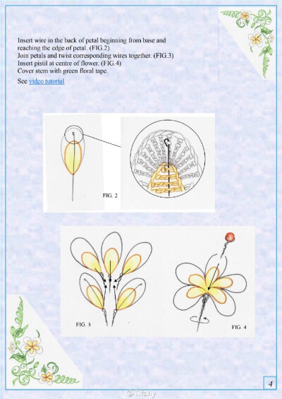 #Tifaily图解分享# 编织 外文图解 花草篇（一）
