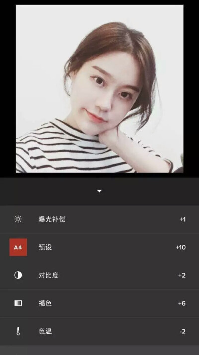 VSCO 调色步骤：滤镜A4+10对比度+2曝光补偿+1褪色+6色温-2详见图️学走点赞