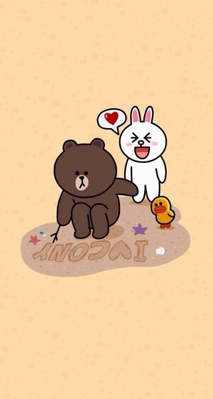 iPhone 壁纸 LINE cony brown 可妮 布朗