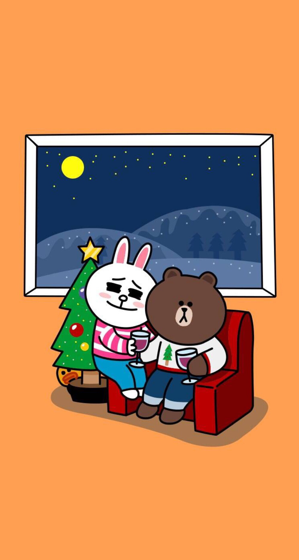 iphone壁纸lineconybrown可妮布朗