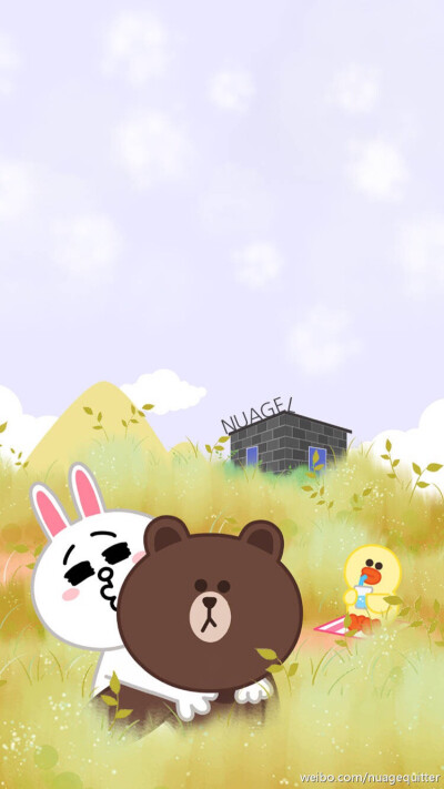 iPhone 壁纸 LINE cony brown 可妮 布朗