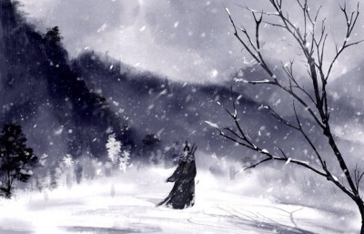 听弦断，断那三千痴缠。坠花湮，湮没一朝风涟。花若怜，落在谁的指尖 