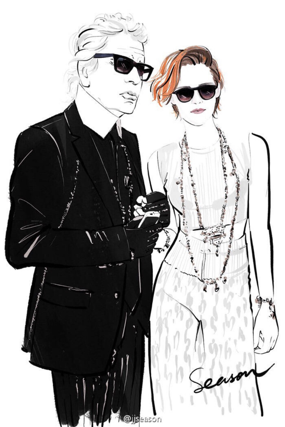 老佛爷Karl Lagerfeld 小K Kristen Stewart