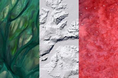 各个国家的卫星图像融合到国旗图案，Max Serradifalco 的这个项目叫“All the Colors of the World”。